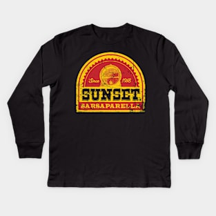 Sunset Sarsaparella Kids Long Sleeve T-Shirt